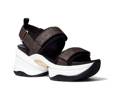 michael kors maverick chunky logo sandals|MICHAEL Michael Kors Women's Maverick Logo .